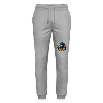 Drôle de ninja hors-la-loi - Pantalon de jogging bio MOVER Stanley/Stella unisexe - gris chiné - Devant - Marisol (170cm) & Nik (191cm)