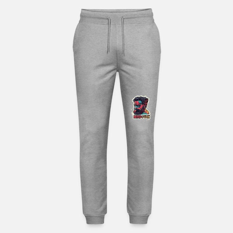 Harter Kerl Mind Fuck - Stanley/Stella Unisex Bio Jogginghose Mover  - Grau meliert