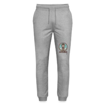 Retro Vintage Cartoon – Haters Be Hatin' - Stanley/Stella Mover Unisex Organic Jogging Trousers - heather grey - Front - Marisol (170cm) & Nik (191cm)