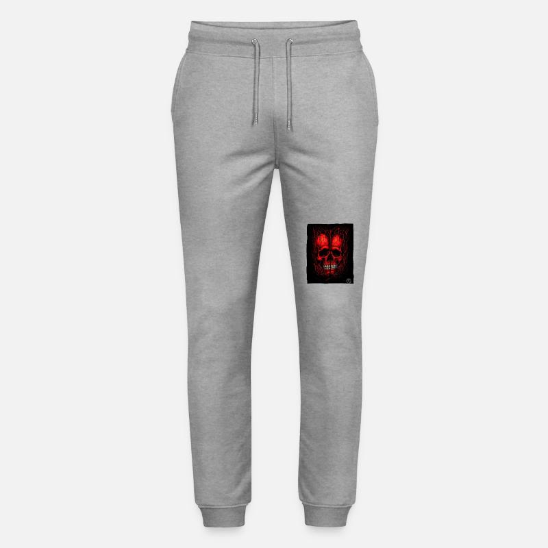 Deux crânes rouges - Pantalon de jogging bio MOVER Stanley/Stella unisexe - gris chiné