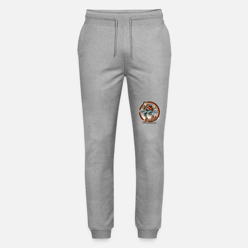 Hoverboarding ist zeitloser Spaß - Stanley/Stella Unisex Bio Jogginghose Mover - Grau meliert