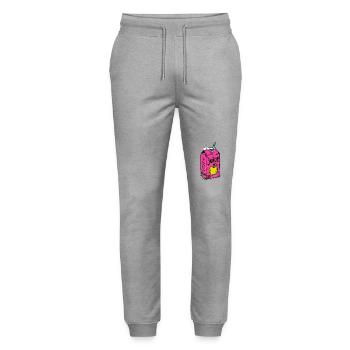 Bright Apple Juice – A Pack of Pop Art Juice - Stanley/Stella Mover Unisex Organic Jogging Trousers - heather grey - Front - Marisol (170cm) & Nik (191cm)