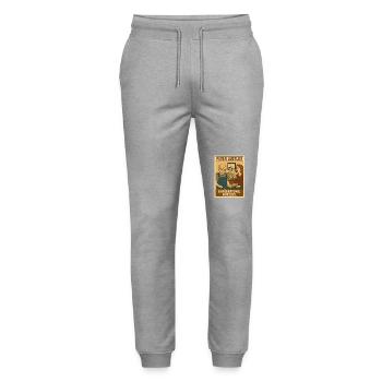 Married couple at marriage counseling - Stanley/Stella Mover Unisex Organic Jogging Trousers - heather grey - Front - Marisol (170cm) & Nik (191cm)