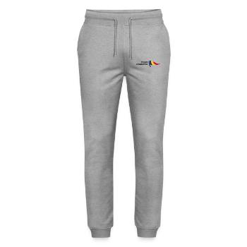 Team Romania - Stanley/Stella Unisex Bio Jogginghose Mover  - Grau meliert - Vorne - Marisol (170cm) & Nik (191cm)