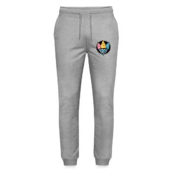 Ice Cream Ice Cream Lover Ice Cream Cones - Stanley/Stella Mover Unisex Organic Jogging Trousers - heather grey - Front - Marisol (170cm) & Nik (191cm)