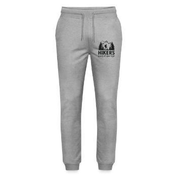 Randonneurs Randonnée Montagne Forêts Nature - Pantalon de jogging bio MOVER Stanley/Stella unisexe - gris chiné - Devant - Marisol (170cm) & Nik (191cm)