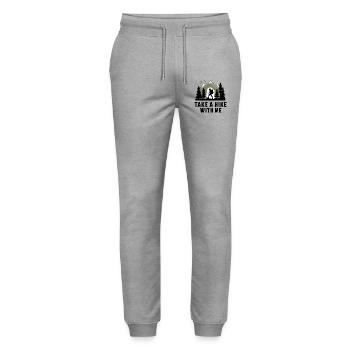 Wandern Wanderer Faites une randonnée avec moi - Pantalon de jogging bio MOVER Stanley/Stella unisexe - gris chiné - Devant - Marisol (170cm) & Nik (191cm)