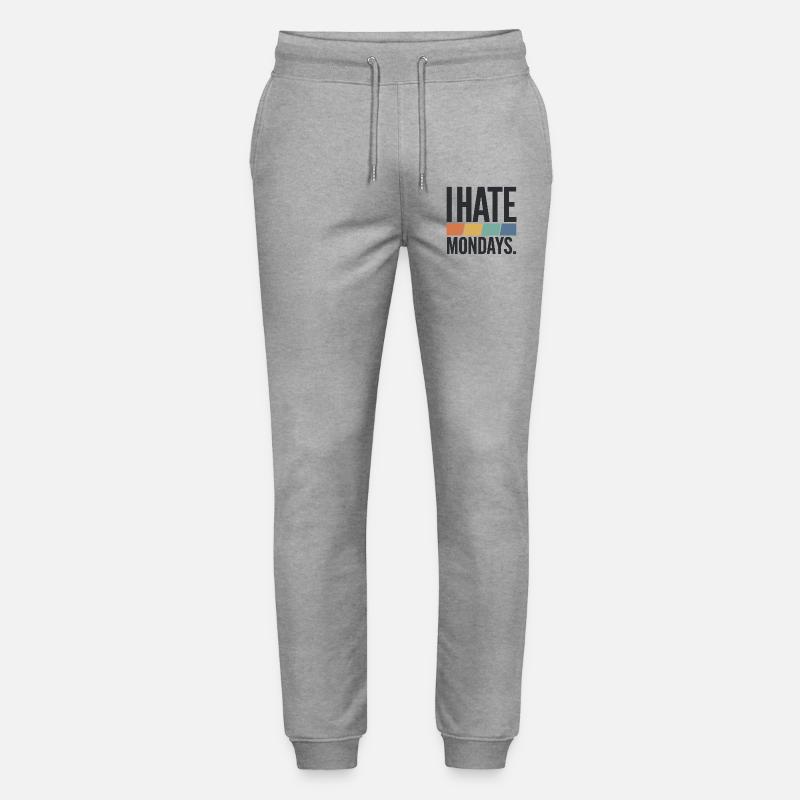 Je déteste les lundis - Pantalon de jogging bio MOVER Stanley/Stella unisexe - gris chiné