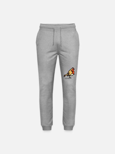 Rotkehlchen Erithacus rubecula Garten Vogel Party - Stanley/Stella Unisex Bio Jogginghose Mover - Grau meliert