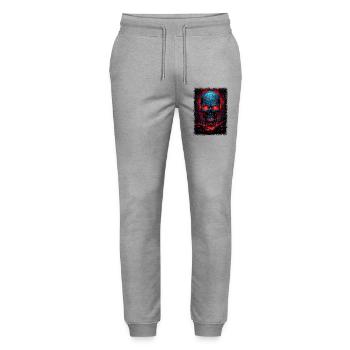 Superbes cadeaux de costume de squelette arrière - Pantalon de jogging bio MOVER Stanley/Stella unisexe - gris chiné - Devant - Marisol (170cm) & Nik (191cm)