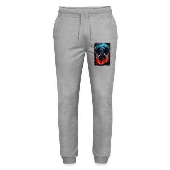 birthday africa cool beach pineapple quotes animal - Stanley/Stella Mover Unisex Organic Jogging Trousers - heather grey - Front - Marisol (170cm) & Nik (191cm)