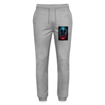 beach water adorable nature sun cool elephant - Stanley/Stella Mover Unisex Organic Jogging Trousers - heather grey - Front - Marisol (170cm) & Nik (191cm)