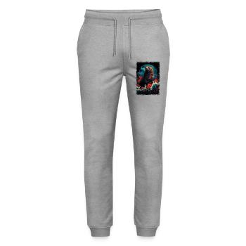 sweet digital art animal rights activists seals - Stanley/Stella Unisex Bio Jogginghose Mover  - Grau meliert - Vorne - Marisol (170cm) & Nik (191cm)