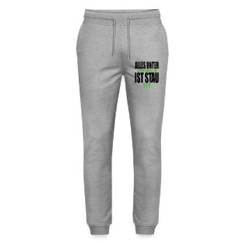 Tempolimit Autobahn Grüne Habeck Freiheit Verbot - Stanley/Stella Unisex Bio Jogginghose Mover  - Grau meliert - Vorne - Marisol (170cm) & Nik (191cm)