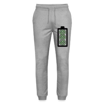 Pretzel Energy - Stanley/Stella Mover Unisex Organic Jogging Trousers - heather grey - Front - Marisol (170cm) & Nik (191cm)