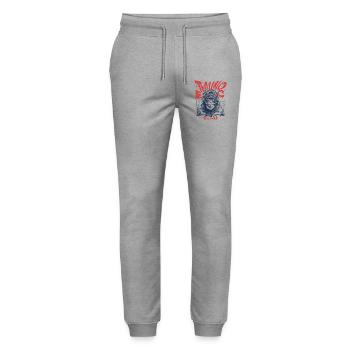Monkey Grooves Shirt: Dance Up; stay Ecstatic! - Stanley/Stella Mover Unisex Organic Jogging Trousers - heather grey - Front - Marisol (170cm) & Nik (191cm)