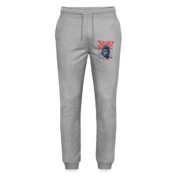 Revelations T-Shirt: Affe entfacht Open-Air Techno - Stanley/Stella Unisex Bio Jogginghose Mover  - Grau meliert - Vorne - Marisol (170cm) & Nik (191cm)