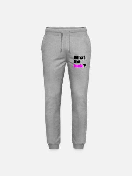 what the fuck ? - Stanley/Stella Mover Unisex Organic Jogging Trousers - heather grey