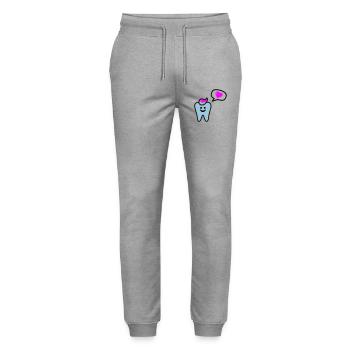 zahn punk zahnarzt dentist - Stanley/Stella Mover Unisex Organic Jogging Trousers - heather grey - Front - Marisol (170cm) & Nik (191cm)