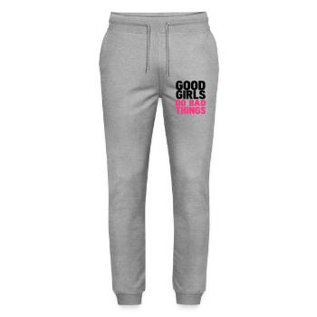 bonnes filles font de mauvaises choses - Pantalon de jogging bio MOVER Stanley/Stella unisexe - gris chiné - Devant - Marisol (170cm) & Nik (191cm)