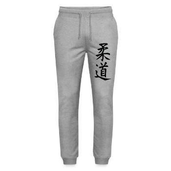 Judo - Stanley/Stella Mover Unisex Organic Jogging Trousers - heather grey - Front - Marisol (170cm) & Nik (191cm)