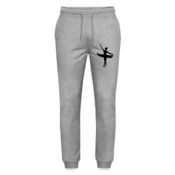 Ballett Tänzerin -Ballerina - Stanley/Stella Unisex Bio Jogginghose Mover  - Grau meliert - Vorne - Marisol (170cm) & Nik (191cm)