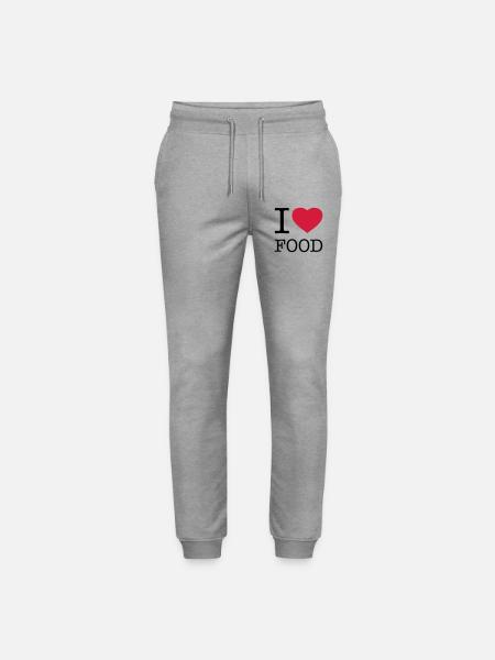 I LOVE FOOD Ich liebe Essen - Stanley/Stella Unisex Bio Jogginghose Mover - Grau meliert