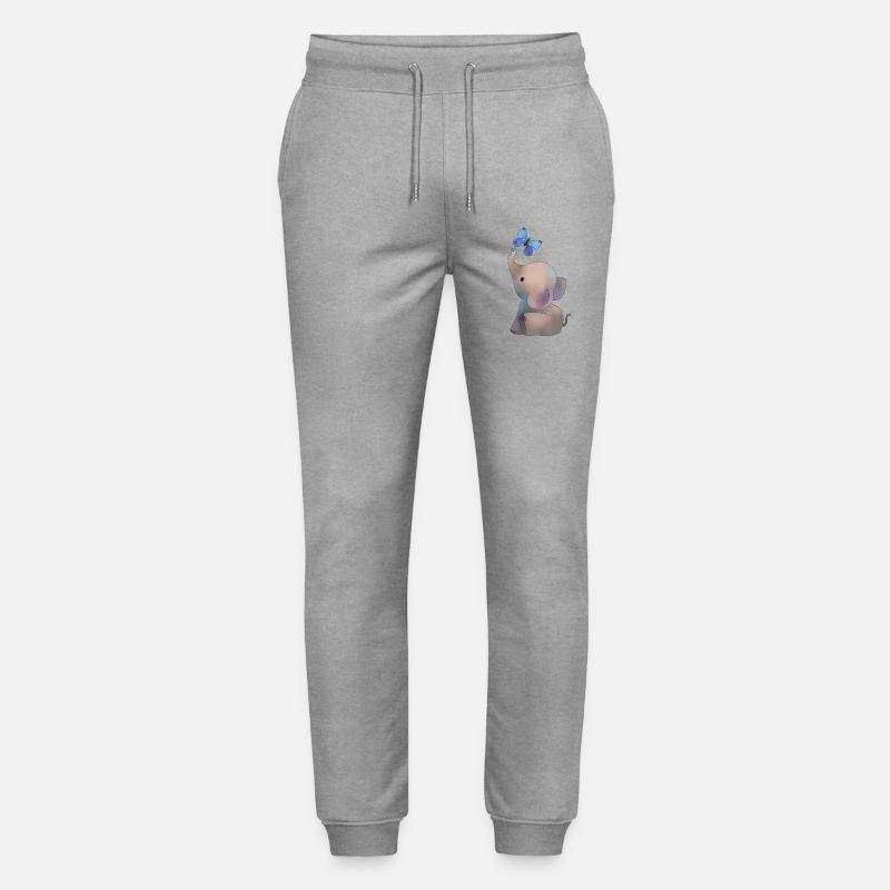 Elefant mit Schmetterling - Stanley/Stella Unisex Bio Jogginghose Mover  - Grau meliert