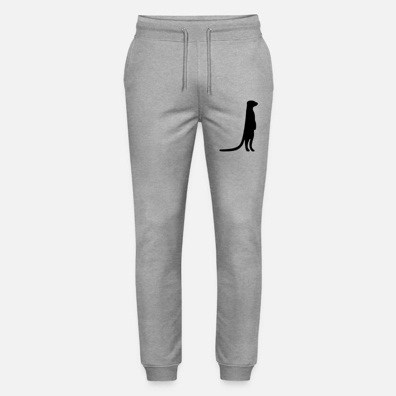 witziges Erdmännchen neugierig tierisch - Stanley/Stella Unisex Bio Jogginghose Mover  - Grau meliert