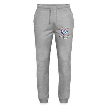 Do samma dahoam - Stanley/Stella Unisex Bio Jogginghose Mover  - Grau meliert - Vorne - Marisol (170cm) & Nik (191cm)