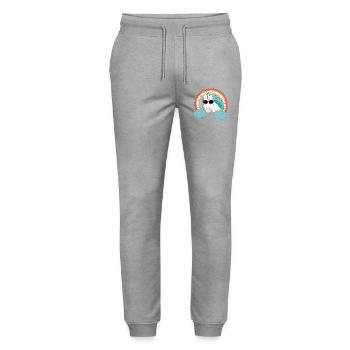 Unicorn&Sunglasses - Stanley/Stella Mover Unisex Organic Jogging Trousers - heather grey - Front - Marisol (170cm) & Nik (191cm)