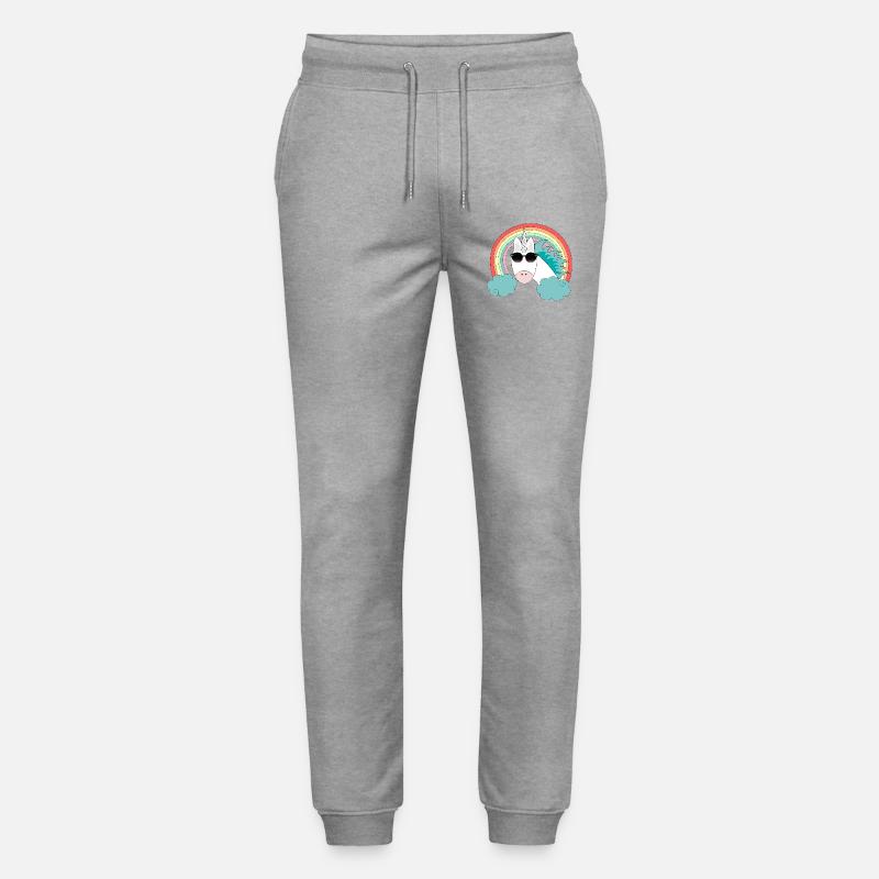 Einhorn mit Sonnenbrille - Stanley/Stella Unisex Bio Jogginghose Mover  - Grau meliert