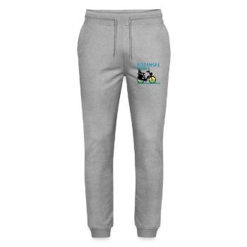 Bodensee-Radweg - Stanley/Stella Unisex Bio Jogginghose Mover  - Grau meliert - Vorne - Marisol (170cm) & Nik (191cm)