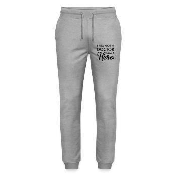 Arzt - Stanley/Stella Unisex Bio Jogginghose Mover  - Grau meliert - Vorne - Marisol (170cm) & Nik (191cm)