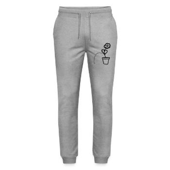 Pipinelke - Stanley/Stella Unisex Bio Jogginghose Mover  - Grau meliert - Vorne - Marisol (170cm) & Nik (191cm)