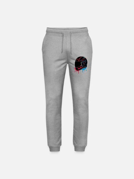 Motorcycle helmet Graffiti - Stanley/Stella Mover Unisex Organic Jogging Trousers - heather grey