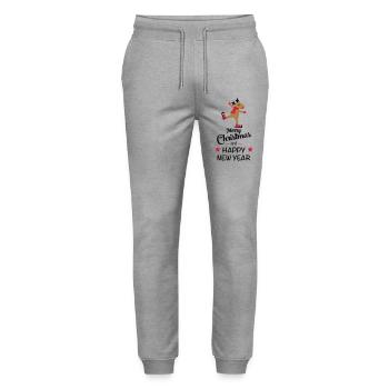 Noël - Pantalon de jogging bio MOVER Stanley/Stella unisexe - gris chiné - Devant - Marisol (170cm) & Nik (191cm)