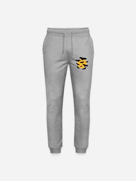 Bats & Moon - Stanley/Stella Mover Unisex Organic Jogging Trousers - heather grey