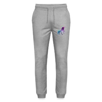 Einhorn - Stanley/Stella Unisex Bio Jogginghose Mover  - Grau meliert - Vorne - Marisol (170cm) & Nik (191cm)