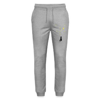 Katz und Maus - Stanley/Stella Unisex Bio Jogginghose Mover  - Grau meliert - Vorne - Marisol (170cm) & Nik (191cm)