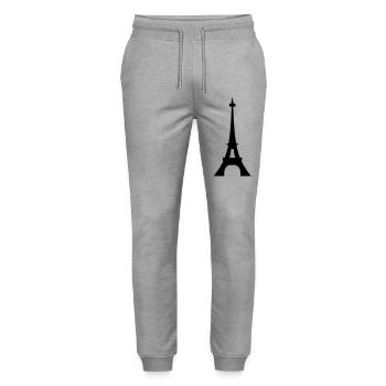 Eiffeltoren / Eiffeltower / Tour Eiffel - Stanley/Stella Mover Unisex Organic Jogging Trousers - heather grey - Front - Marisol (170cm) & Nik (191cm)