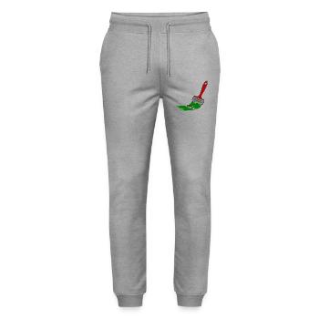 Creative Painter Brush Illustration - Stanley/Stella Mover Unisex Organic Jogging Trousers - heather grey - Front - Marisol (170cm) & Nik (191cm)