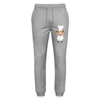 Cuisinier - cuisinier amateur - chef étoilé - Pantalon de jogging bio MOVER Stanley/Stella unisexe - gris chiné - Devant - Marisol (170cm) & Nik (191cm)