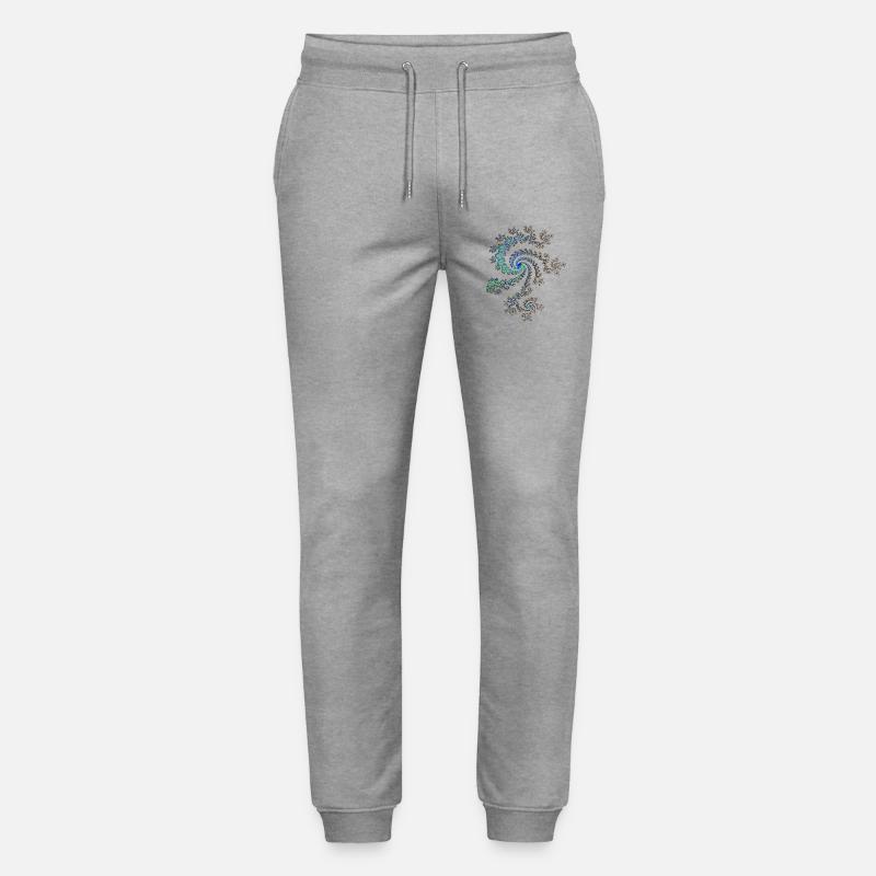 Digitale Spiralfraktal Muster - Stanley/Stella Unisex Bio Jogginghose Mover  - Grau meliert