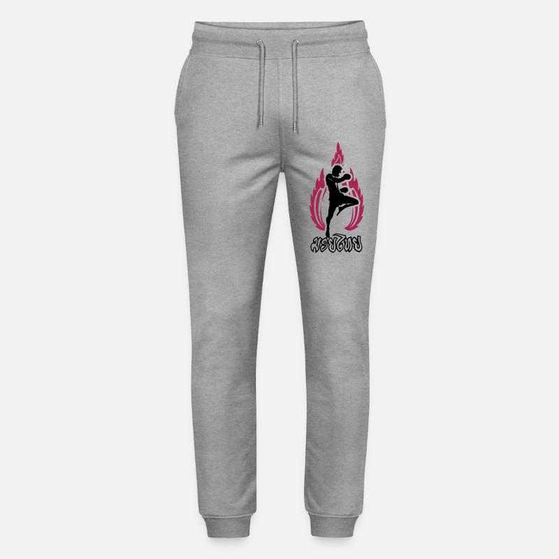 MuayThai - Stanley/Stella Unisex Bio Jogginghose Mover  - Grau meliert