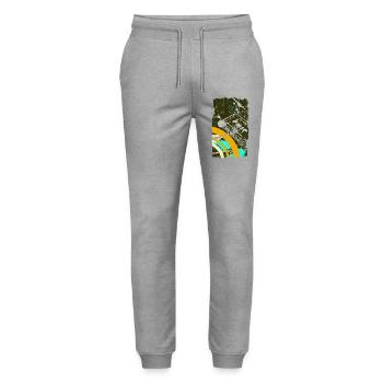 Music is life - Stanley/Stella Unisex Bio Jogginghose Mover  - Grau meliert - Vorne - Marisol (170cm) & Nik (191cm)