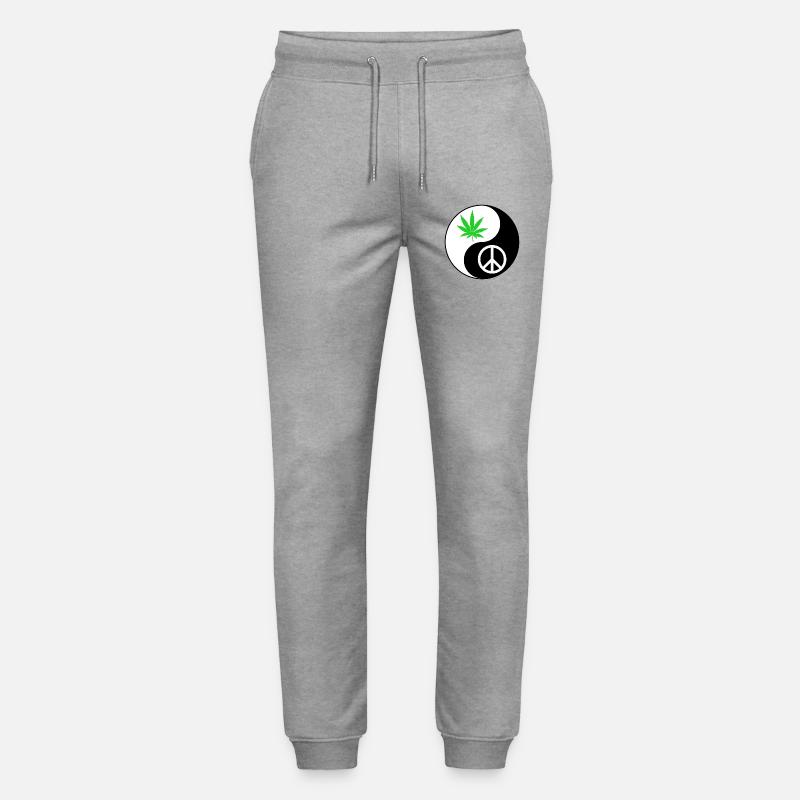 YinYang Frieden Blatt Design - Stanley/Stella Unisex Bio Jogginghose Mover  - Grau meliert