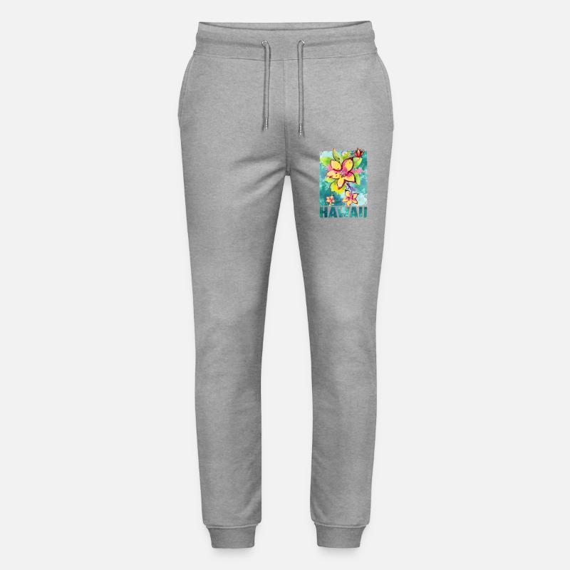 Hawaï fleur Orchidee Aloha - Pantalon de jogging bio MOVER Stanley/Stella unisexe - gris chiné
