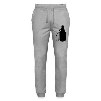 Biertankstelle - Stanley/Stella Unisex Bio Jogginghose Mover  - Grau meliert - Vorne - Marisol (170cm) & Nik (191cm)