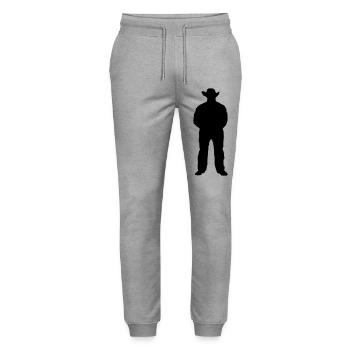 Western Cowboy - Stanley/Stella Unisex Bio Jogginghose Mover  - Grau meliert - Vorne - Marisol (170cm) & Nik (191cm)